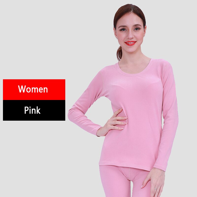 Perfering 2 Piece Plus Size M-2XL Thermal Underwear Women Winter Clothes Warm Suit Long Johns: Women Black / XXL