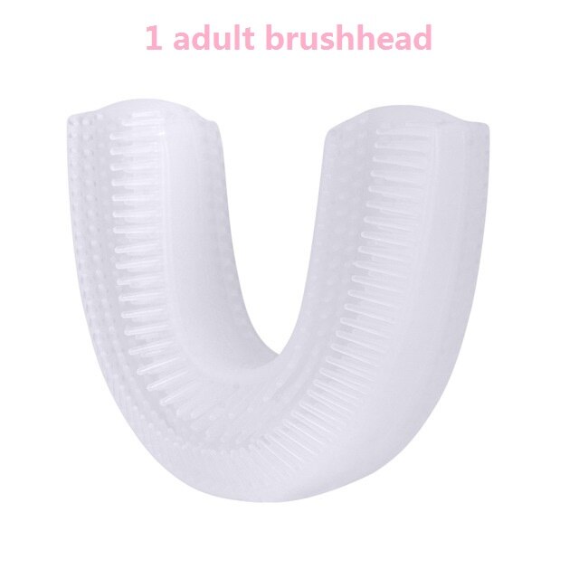 Smart 360 Degrees Automatic Sonic Electric Toothbrush for Children Adult U Type 4 Modes Tooth Brush USB Charging Tooth Whitening: adult brushhead