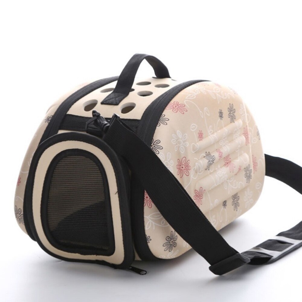 Eva dyretransporttaske bærbar kæledyrstaske, der bærer til katte, rejsetaske til kæledyr, skuldertasker til hvalpe: Beige / L