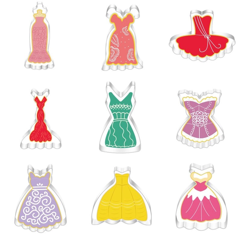 11 Pack Easter Cookie Cutters Set Egg Rabbit Bunny Hare Chicken Butterfly Carrot Fondant Biscuit Cutters Stainless Steel B03E: Dress