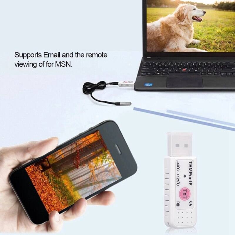 PCsensor USB Thermometer Hygrometer Temperature Sensor Data Logger Recorder for PC Laptop