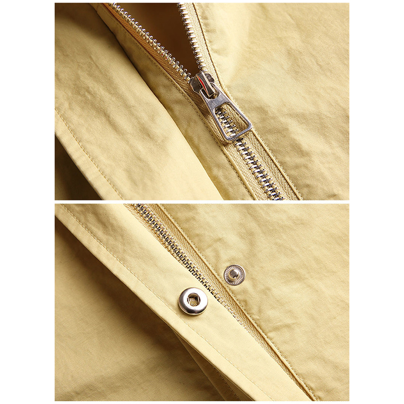 Lente Herfst Jas Vrouwen Lange Mouw Trenchcoat 2023 Vrouwelijke Windjack Casual Losse Rits Bovenkleding Overjas