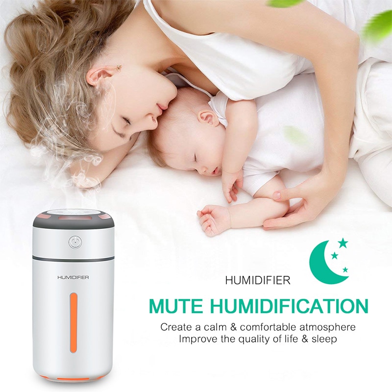 Meidi 170ml mini luftfukter diffusor aromalampe aromaterapi elektrisk aroma diffusor tåke luftfrisker