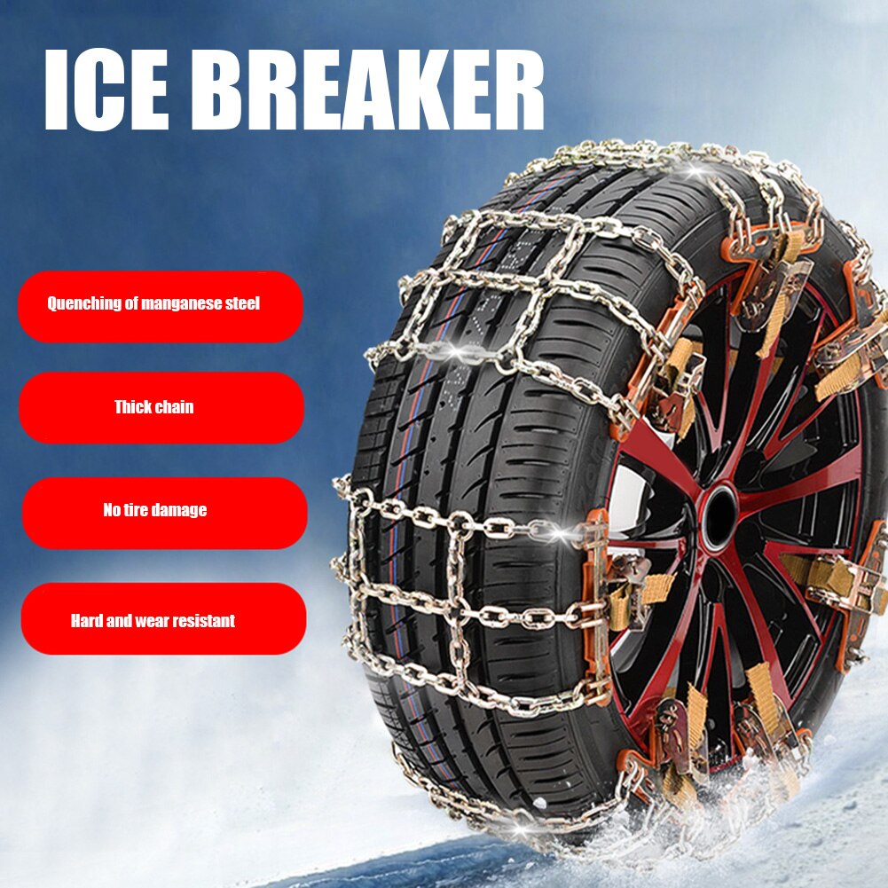 Universial Car Snow Chains Winter Use Car Tire Chain for Snow Ice Road Steel Tyre Traction Chain Universal Auto Vehicle Tools
