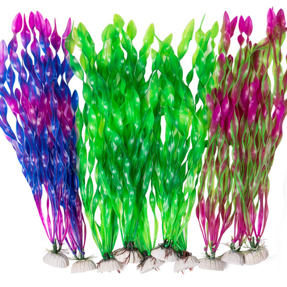 2/3/5/10PCS Fish Aquarium Plants Seaweed Water Plants for Aquarium 12-35cm Plastic Fish Tank Plant Aquarium Decoration