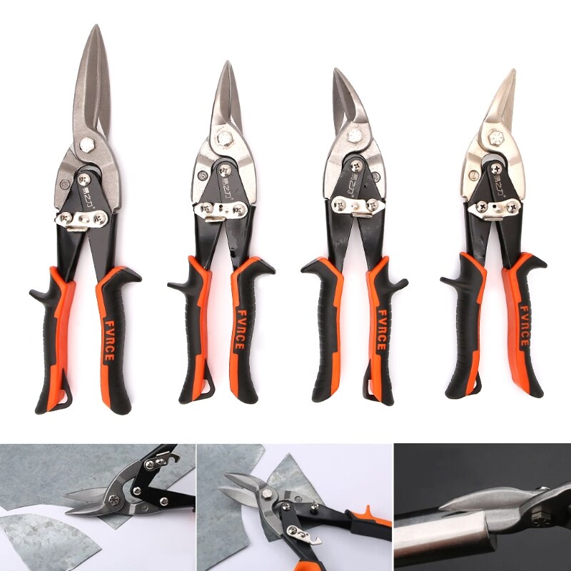 Cutting Scissors Hand Tool Straight Curved Aviation Tin Snip Sheet Metal Shear