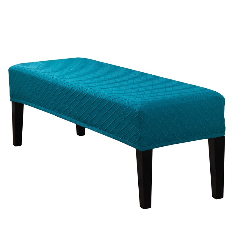 Coprigambe lungo Jacquard universale coprigambe per pianoforte in Spandex elasticizzato coprigambe per poggiapiedi rettangolari in tinta unita tutto-compreso: pavone blu copertina