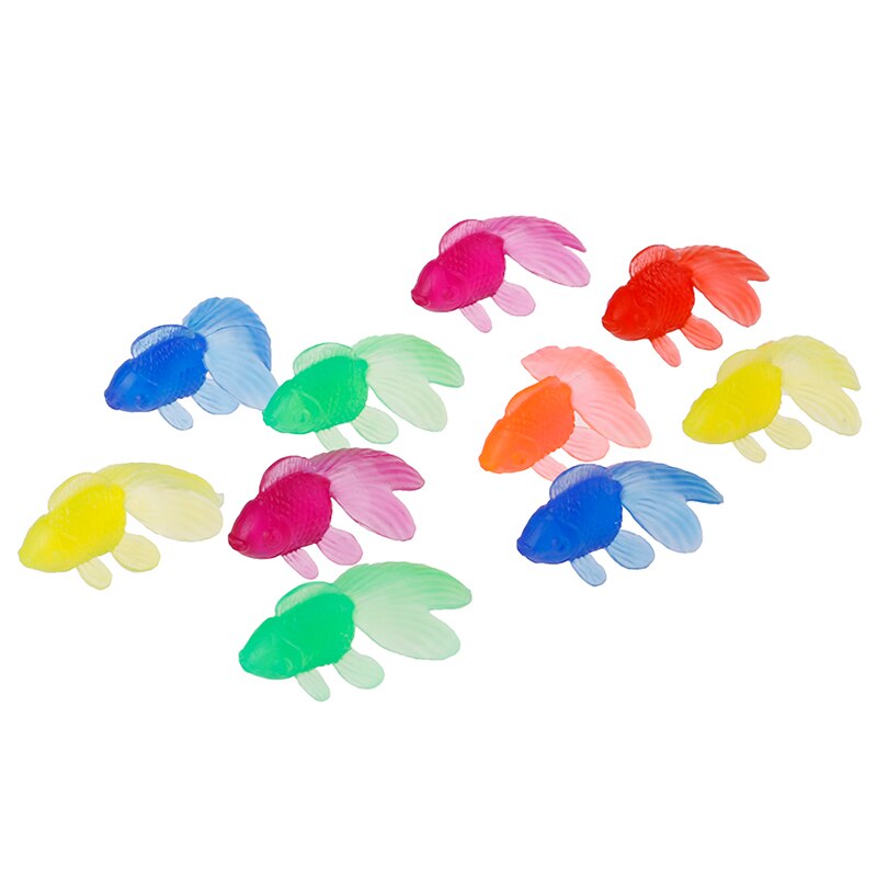 10 sztuk/partia miękkiej gumy złota ryby połowów zabawki plastikowe symulacji małe rybki dzieci dziecko zabawki wody hurtowych