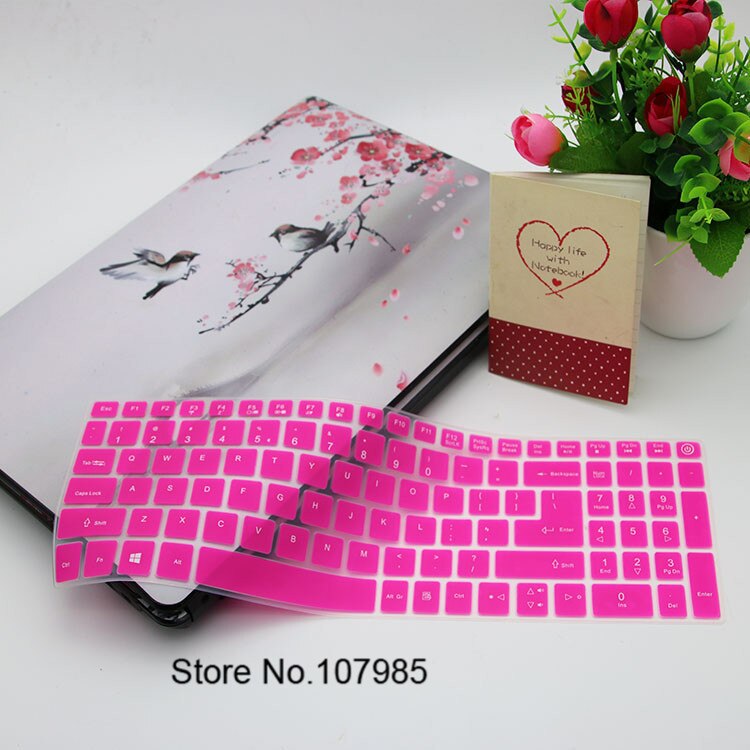 15 pouces clavier couverture de clavier En Silicone Protecteur pour Acer Aspire e15 e 15 E5-573g 532 522 V3-574 F5-572 TMP257 E5-573 E5 573G: Rose