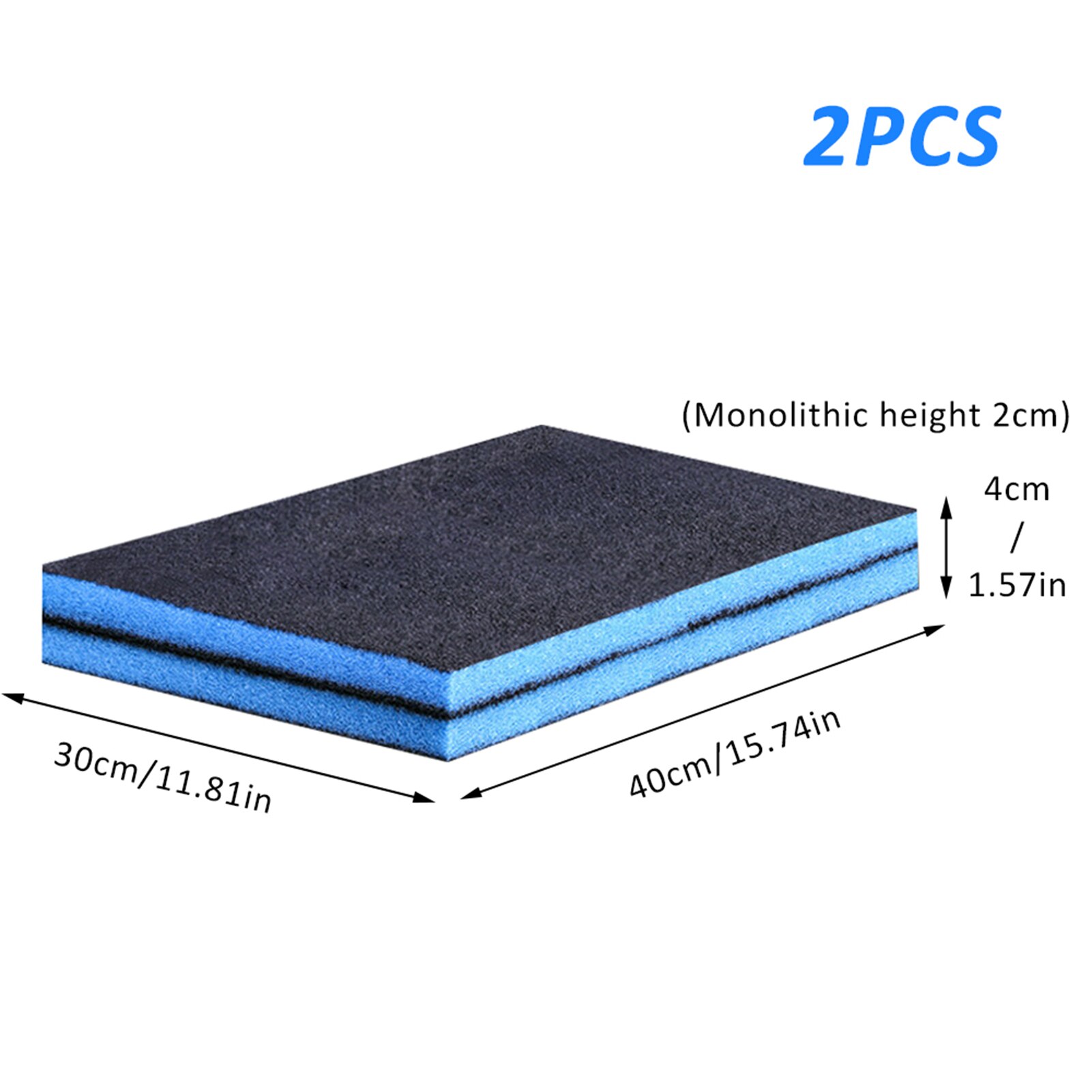 Aquarium Filter Mat Foam Sponzen Bio Sponge Filter Media Pad Aquarium Filter Katoen Aquarium Accessoires: 40cmX30cmX2cm