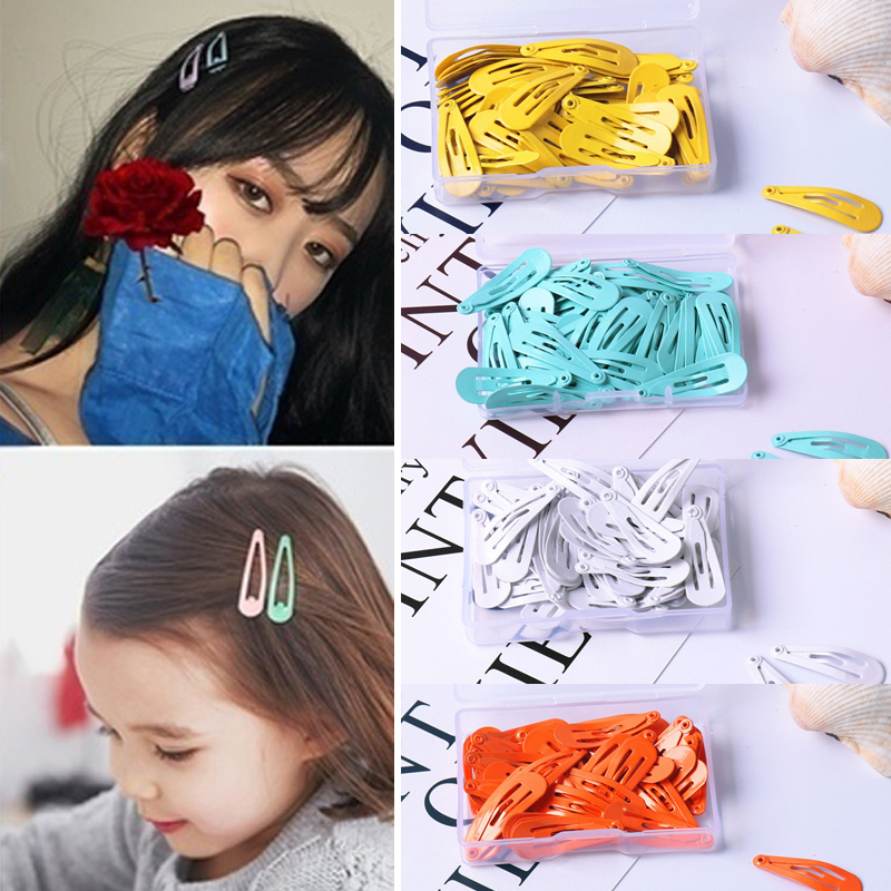 50 Stks/partij 3 Cm Leuke Candy Kleur Baby Clip Meisje Haar Accessoires Prinses Haarspeld Mini Hairclips