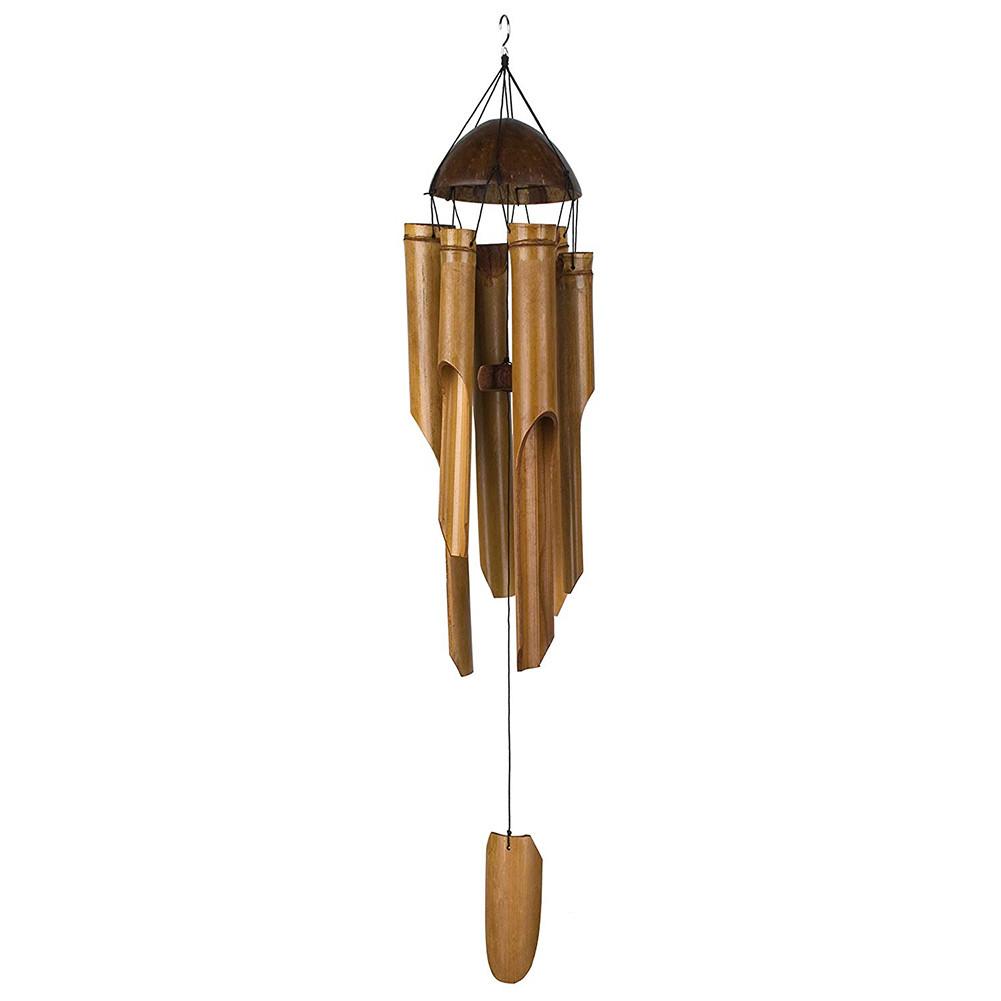 Bamboe Windgong Grote Bel Buis Kokosnoot Hout Handgemaakte Indoor En Outdoor Muur Opknoping Wind Chime Tuin Home Decoratie