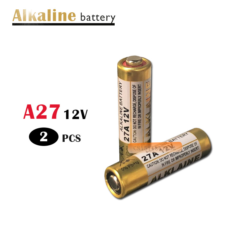 2PCS 27A 12V droge alkaline batterij 27AE 27MN A27 voor deurbel, auto alarm, walkman, auto afstandsbediening etc