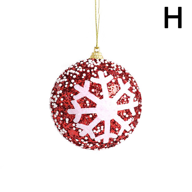 Christmas Decor Ball Bauble Xmas Party Hanging Ball Ornament Decor for Home Christmas Tree Pendants Festival Dress Up Supplies: H