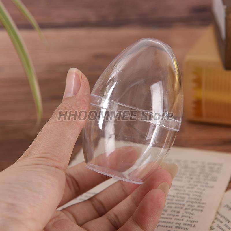 Décorations en forme d'oeuf en plastique Transparent, 1 pièce, trémies de noël, ornement boule suspendue, fournitures de fête pour enfants