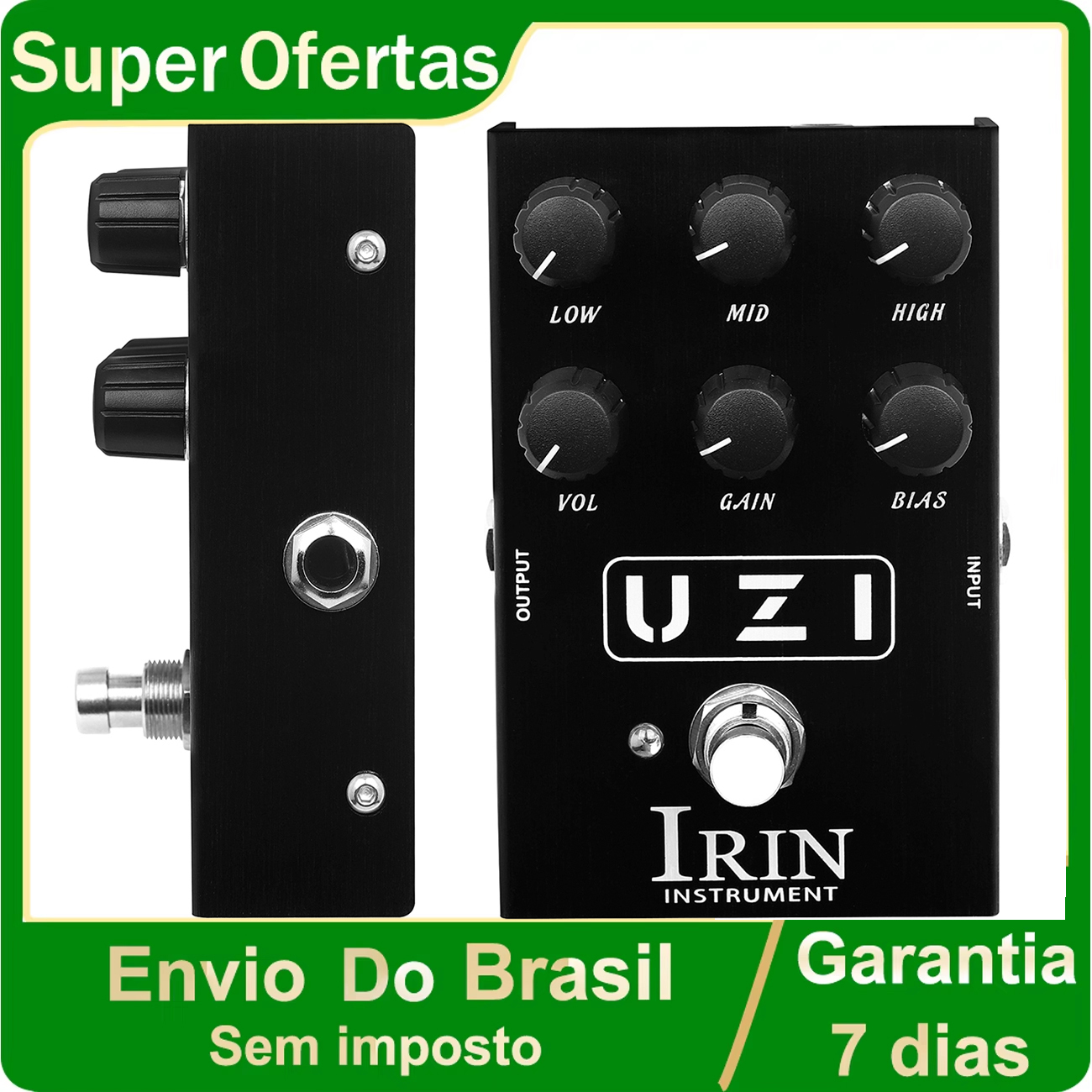 Pedal de efecto de guitarra IRIN, controlador de banda británico/americano/UZI/máximo/banda, Pedal de guitarra eléctrica True Bypass, accesorios de guitarra: Morado