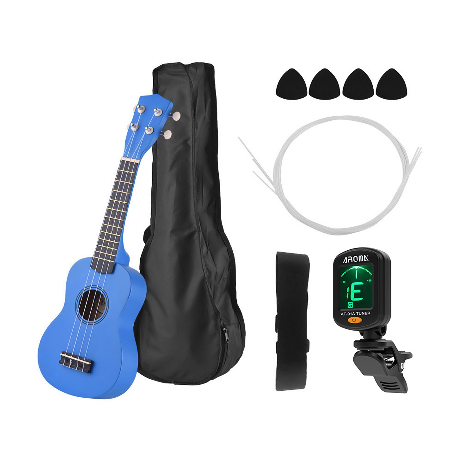 Ammoon-ukelele acústico para principiantes, instrumento musical de cuerda, de 21 pulgadas, con trastes de 15 y 4 cuerdas: Style 14