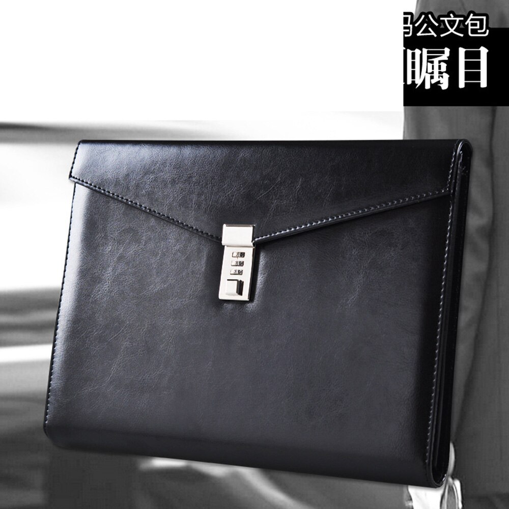 A4 File Folder with Lock Document Bag Padfolio Fichario Password Display Briefcase Organzier Executive Cabinet Manager Box Case