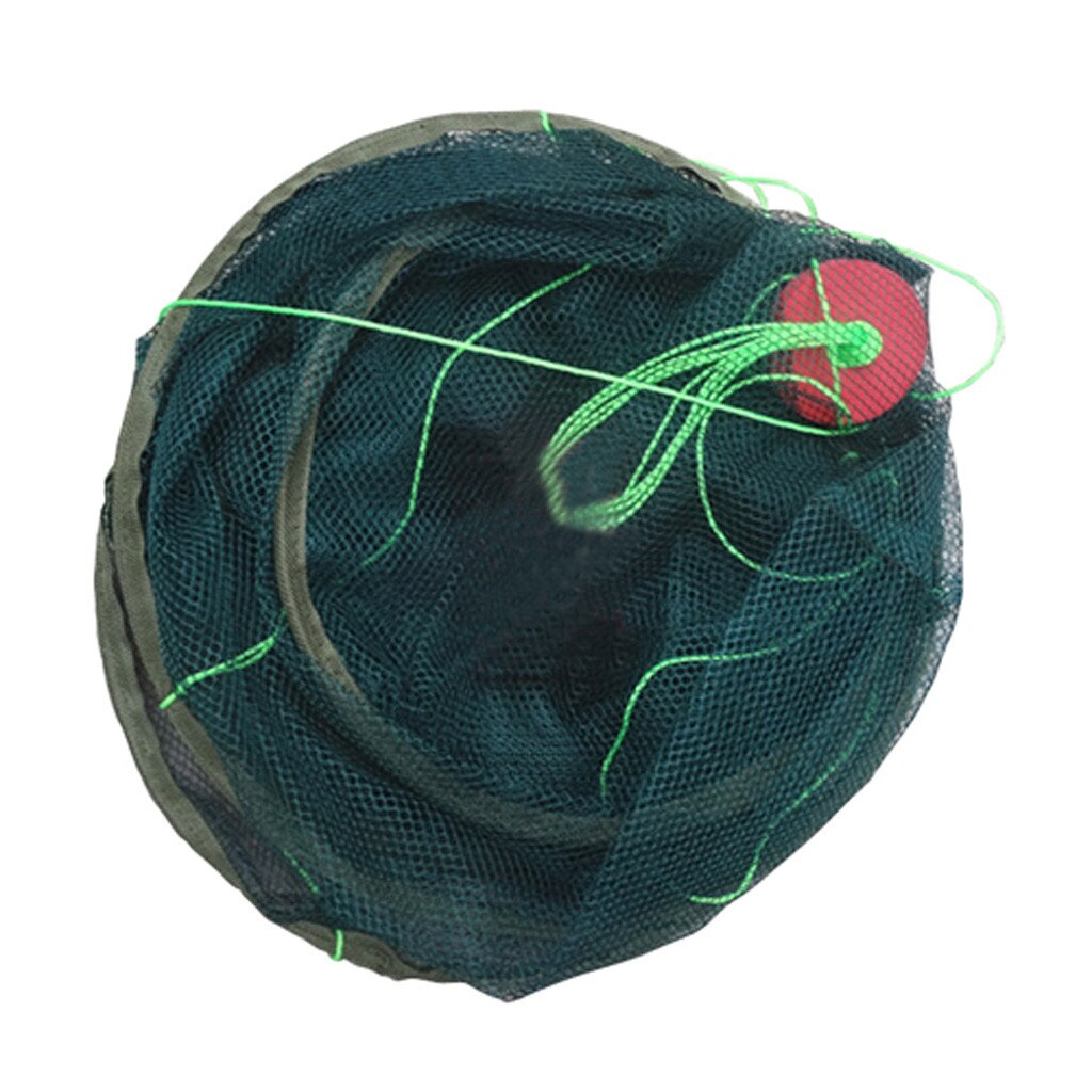Red plegable de caída, Red de aterrizaje para pesca, cebo langostino, cangrejo, camarón, malla para trampa de peces/jaula, cebo langostino, cangrejo, camarón, red pequeña: Default Title