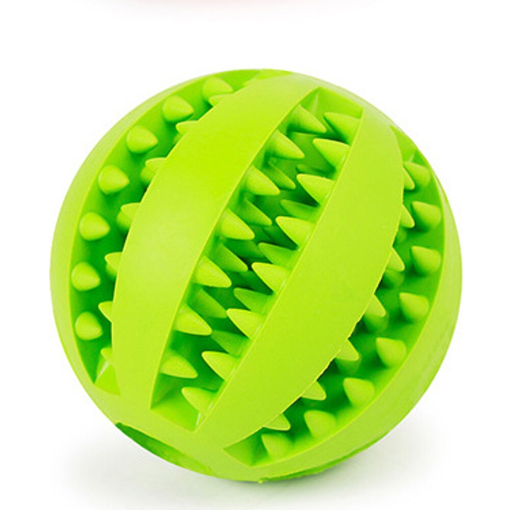 Speelgoed Voor Honden Rubber Hond Bal Voor Puppy Grappige Hond Speelgoed Voor Pet Puppies Grote Honden Gebitsreiniging Snack Bal speelgoed Voor Huisdier Producten: Green / M  Diameter 6CM