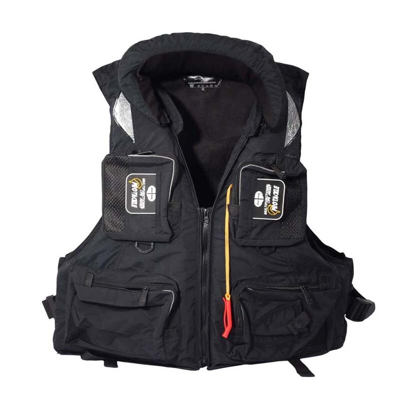 Reflective Fishing Life Jacket Large Size High Buoyancy Life Vest Multi-Function Multi Pocket Outdoor Fishing Boating Vest