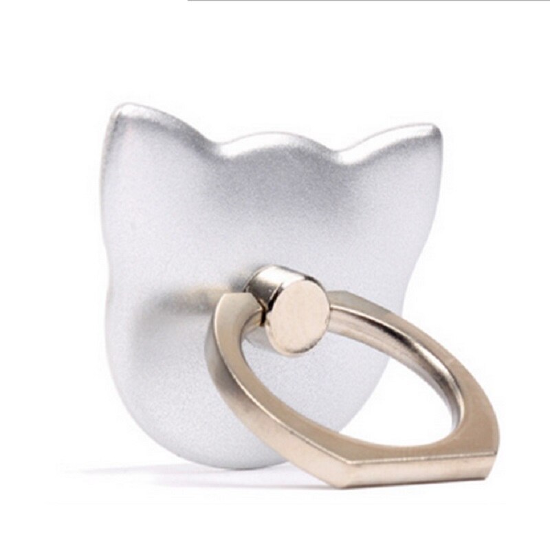 Soporte de anillo de dedo con forma de oreja de gato, soporte de carga para teléfono móvil, soporte Universal de oso para Apple Iphone 8 X