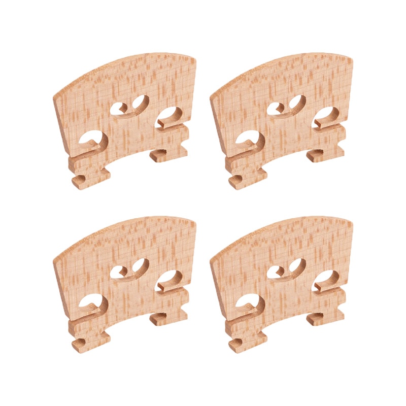 4pcs Violin Bridges Fiddle Maple Wood For 4/4-3/4 Size Instrument Accessories Violin Strings Bridge Part Tools
