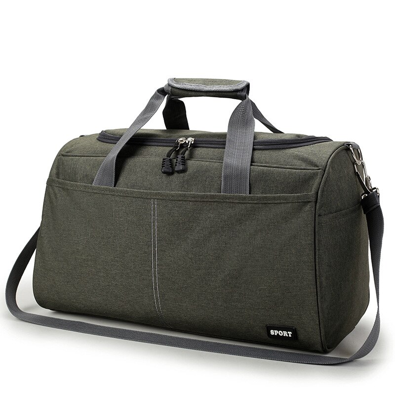 Bolso de viaje de nailon para mujer y hombre, Maleta de viaje, bolso de mano para hombre, bolso de mano de gran capacidad para gimnasio, deporte, bolsa para la noche: Green L size