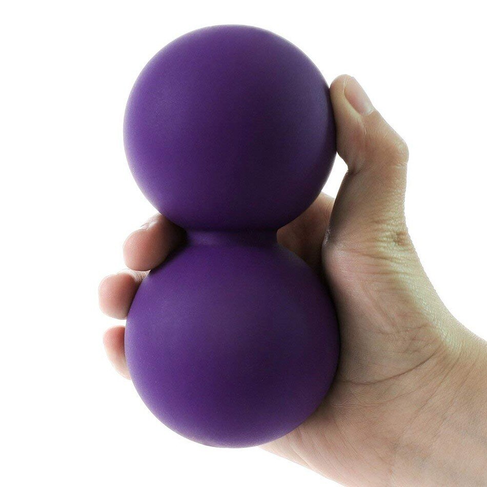 Yoga pilates bold peanut gym fitness balance bold silikone massage crossfit bodybulding træningstilbehør til træning: Lilla