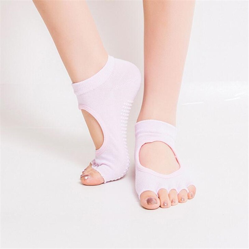 1 paire de chaussettes à cinq orteils, séparateurs de chaussettes de cyclisme, correcteur d'oignon, hallux valgus, orteils orthopédiques pour femmes, cosmétiques, beauté: Rose clair