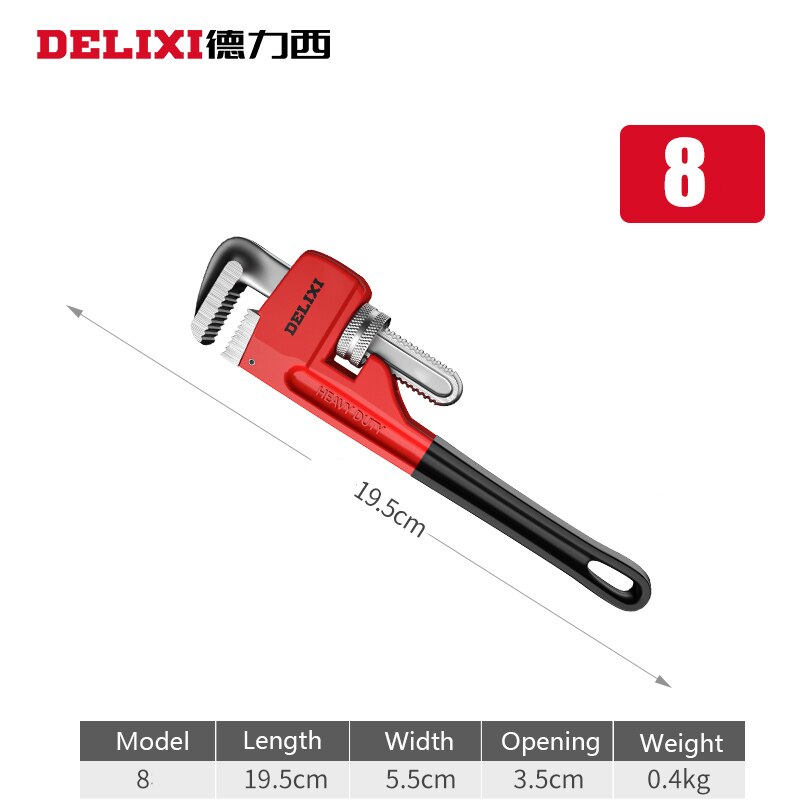 Multifunctional Pipe Wrench Hand Tool Quick Repair Plumbing Plumbing Wrench Combination Wrench: 8