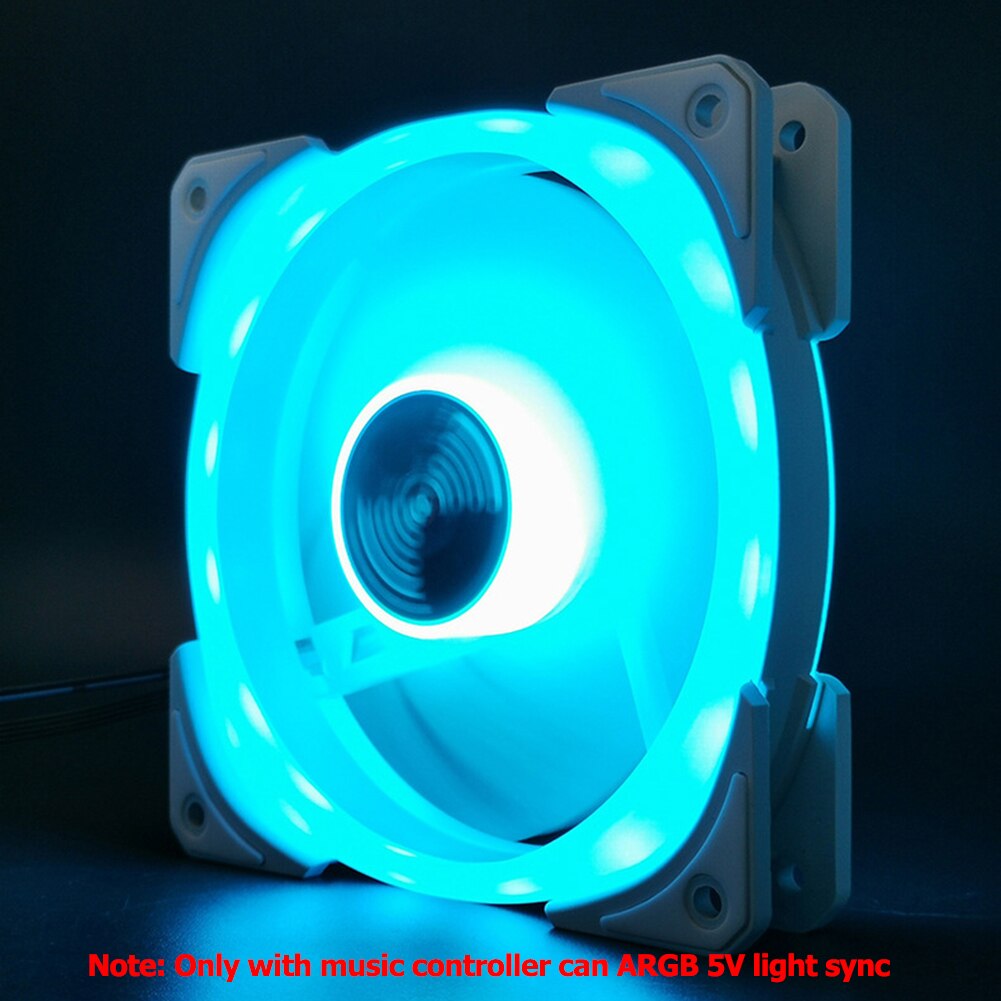 120mm Computer Case Fan 6Pin RGB Chassis Cooling Fan 5V 3Pin ARGB Lighting Quiet Desktop PC Case Radiator Heatsink Cooler