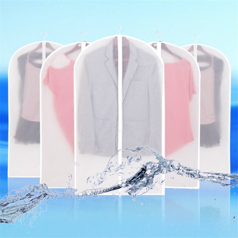 5 pcs/lot Clothes Dust Cover EVA waterproof Transparent Wrinkle Free Clothing Cover Garment Suit Bag Dress Home Storage Bag