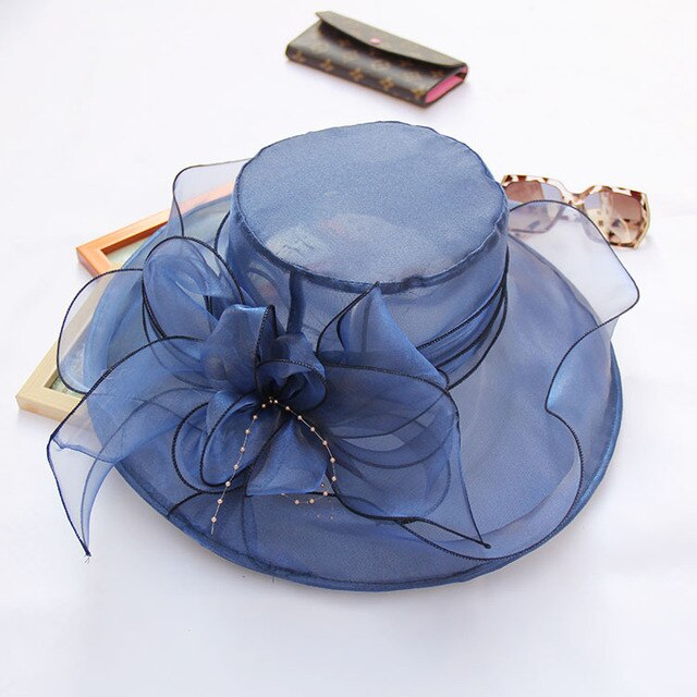 Mode Roze Blauw Bruiloft Hoeden Bruiloft Accessoires 9 Kleuren Bridal Voor Bruiden Fascinators Avond Vrouwen Elegante Formele Hoed: Blue
