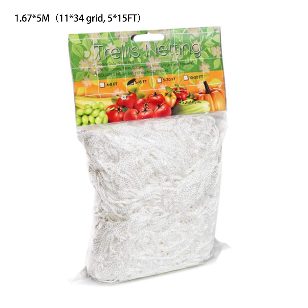 Mesh 5/10m Polyester Net Loofah Netting For Morning Glory Vine Flowers Garden Plants Climbing Net Cucumber Vine Grow Holder: 1.67X5M