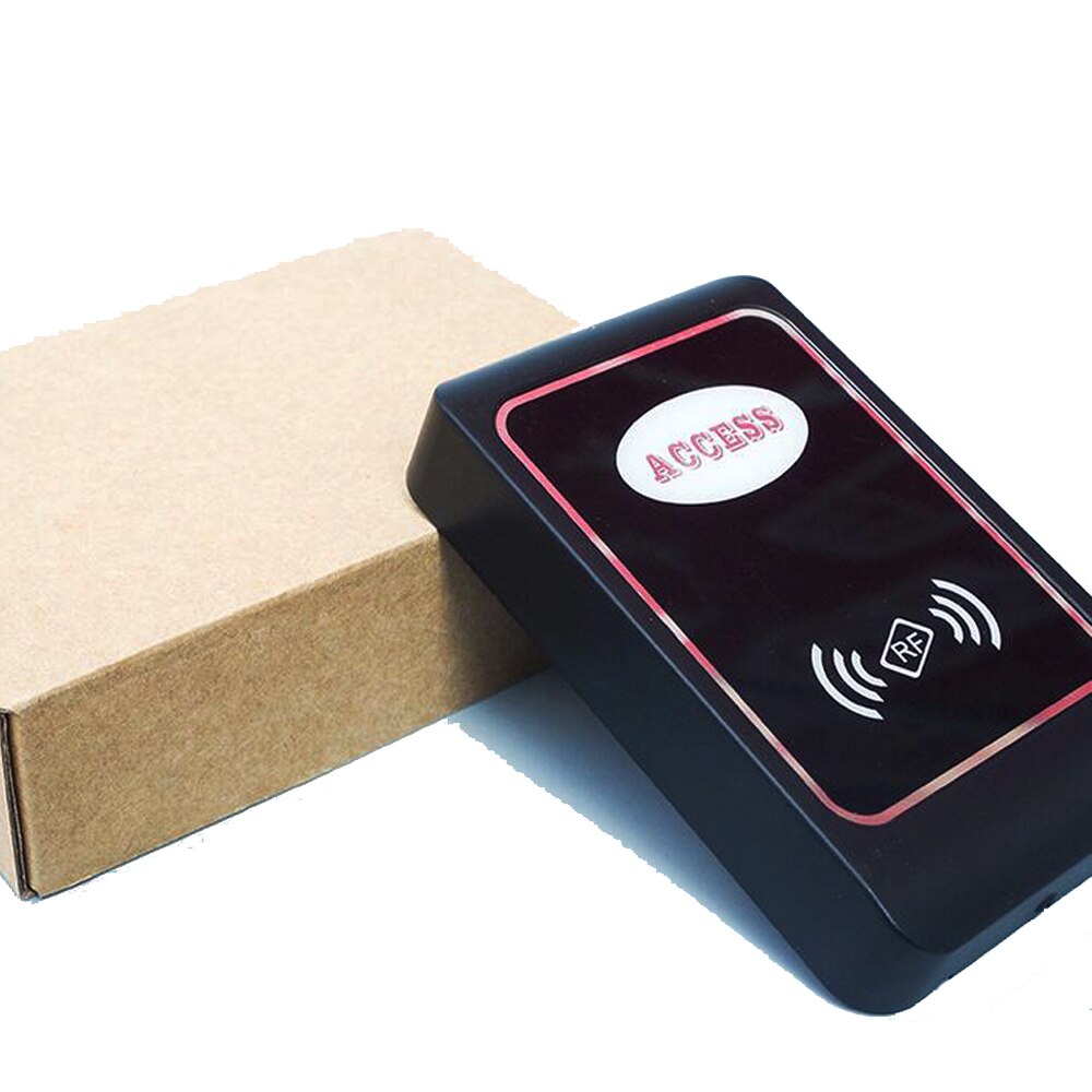 Rfid-kaartlezer toegangscontrole machine waterdicht 13.56 mhz /125 khz proximity kaart toegangscontrole lezer wiegand 34 ip65 lezer