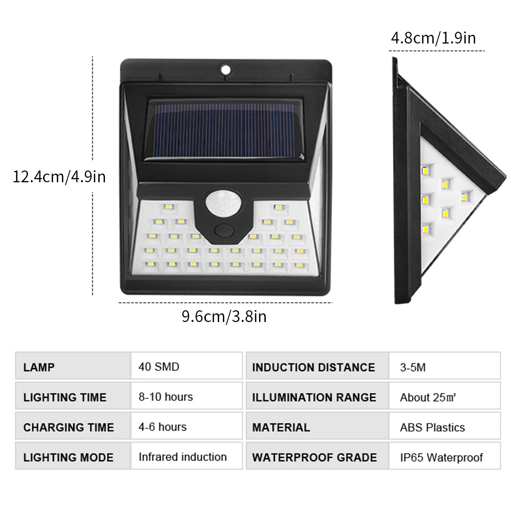40 Led Solar Power Light 3 Modes Menselijk Lichaam... – Grandado