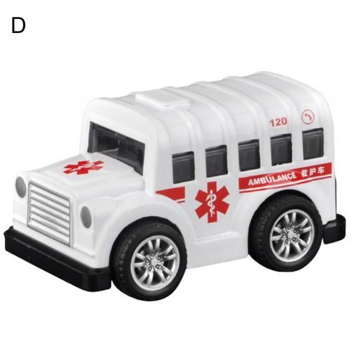 Mini Metal Pull Back Police Car/Trucks/School Bus/Ambulance Kids Toys Vehicles: D