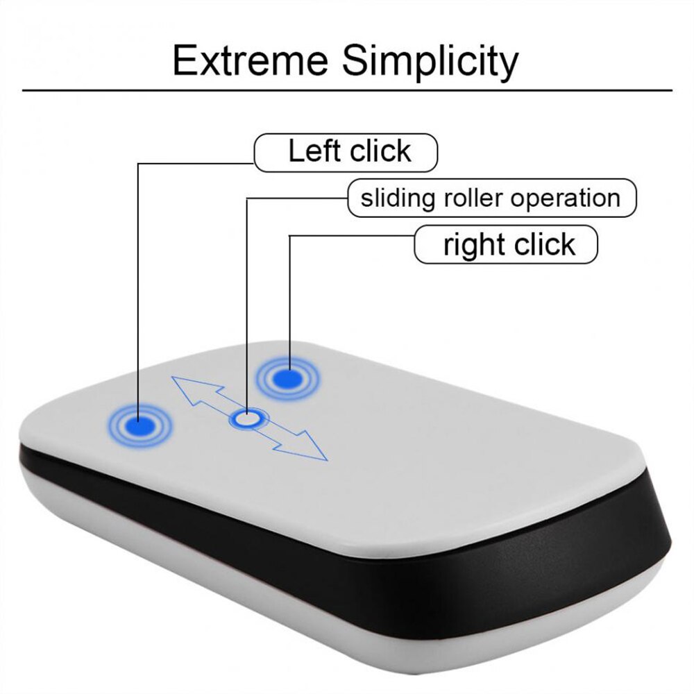 Wireless Touch Magic Mouse Ergonomic Ultra Thin Mice 1200DPI Optical Computer 2.4GHz Mice For Windows for Mac OS White