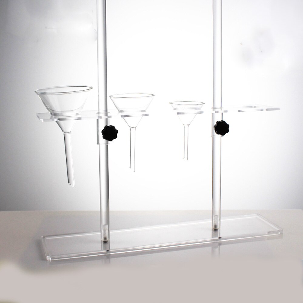 1 pièces Support d'entonnoir Triangle en verre organique Support de Support PMMA fournitures de laboratoire 2 trous ou 4 trous taille de pores 60-90mm