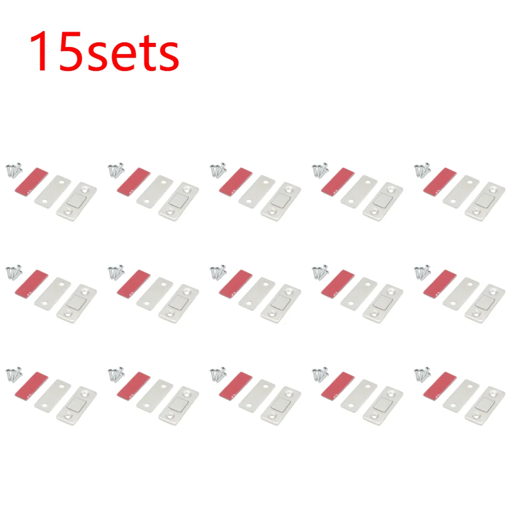 20-1 set magnetisk dörrspärr ultratunn skåpdörr magnetisk spärr självhäftande lådspärr dörrstängare lådmagnetspärr
