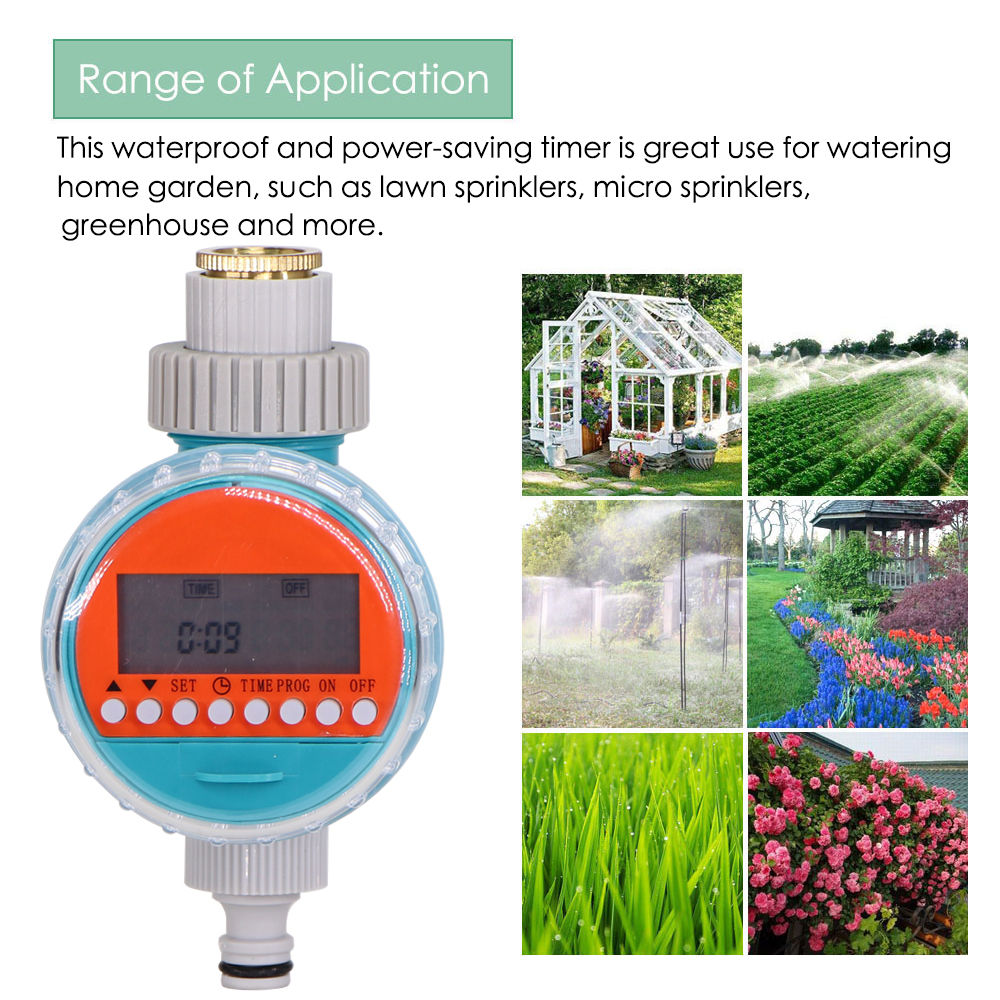 Garden Watering Timer Waterproof Power Saving LCD Digital Electronic Solenoid Valve Outerdoor Indoor plant Irrigation Controller