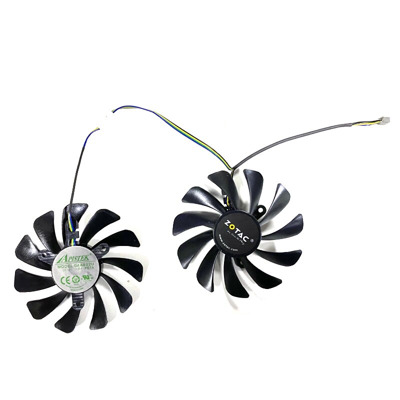 95mm gpu blæser gaa 8 s 2u til zotac gtx 1070 1080 ti gtx 1070ti 1080ti amp edition grafikkort køleblæsere 4 pin køler blæser