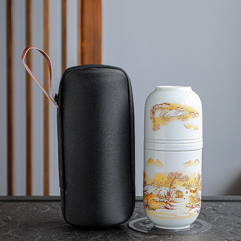 Japanese tea set ceramic tea set tea pot set Portable one pot two cup teapot teacup Ceramic travel tea set kung fu tea set