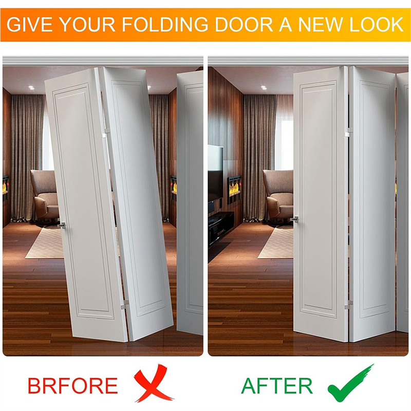 Comprehensive Sliding Closet Bifold Door Hardware Kit - Essential Brackets, Pivots, And Guide Wheel