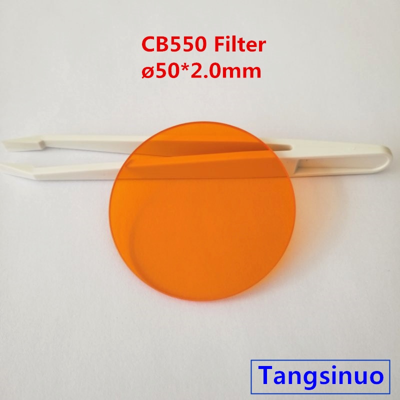 50*2.0Mm 550nm Ir Longpass Filter Gouden Optische Glas CB550 GG550
