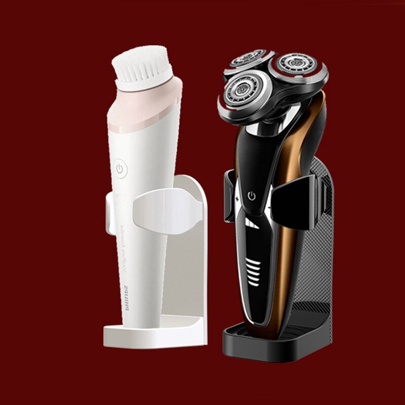 Bathroom Shaver Rack Wall Mounted Shaving Razor Holder Electric Toothbrush Holder Space Saving Traceless Toothbrush Organizer