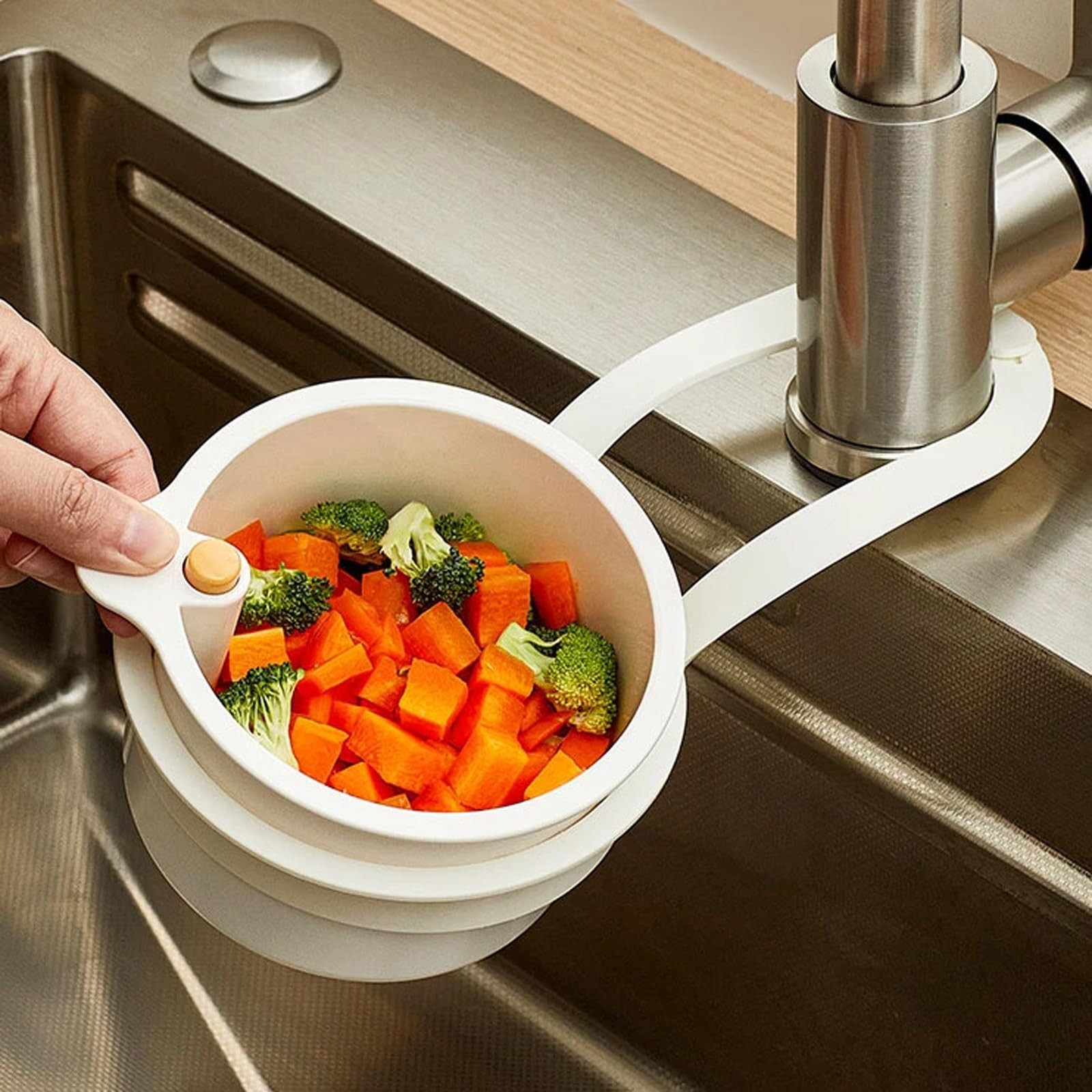 Kitchen Sink Filter Strainer Multifunction Drain Basket Fruit Vegetable Drainer Rack Water Filter Kitchen Organizer Basket 2pcs