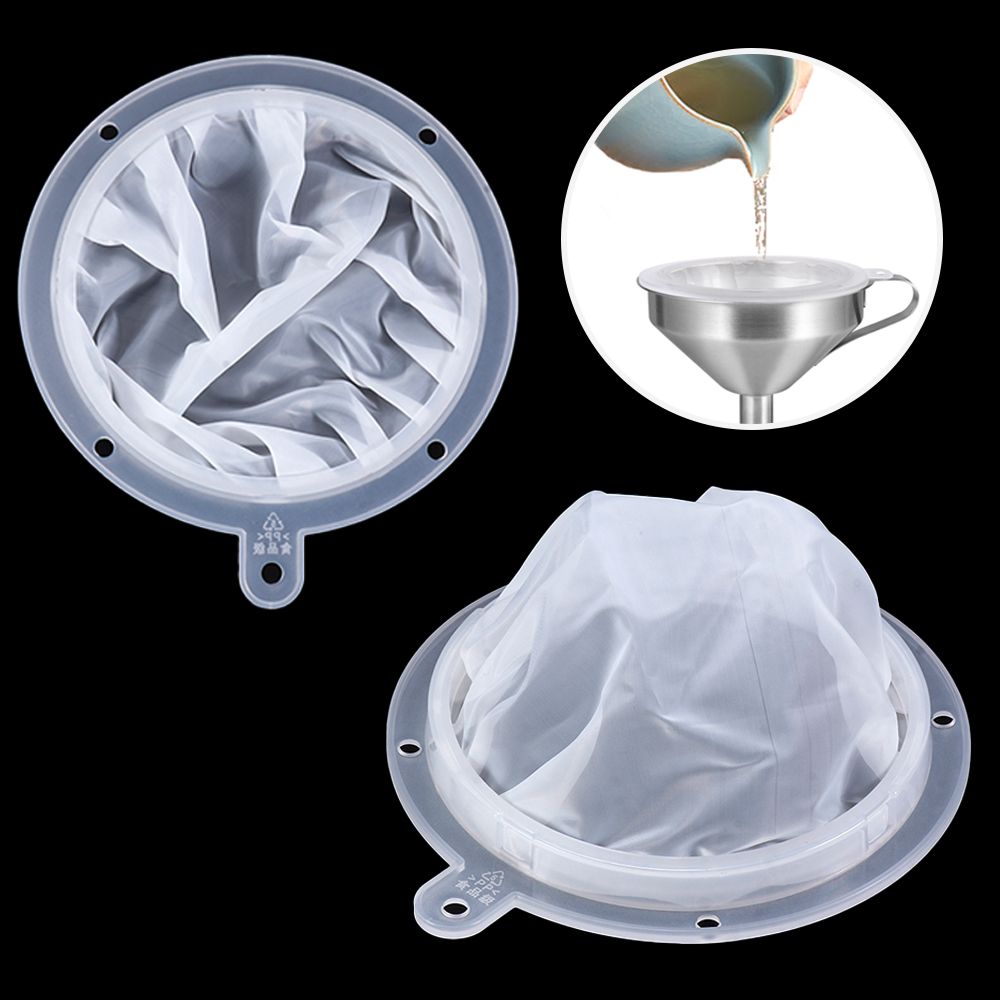 13/15CM Edelstahl Trichter 100-450 Mesh Nylon Filter Obst Milch Traditionellen Chinesischen Medizin Öl Weiß wein Gekocht Wasser