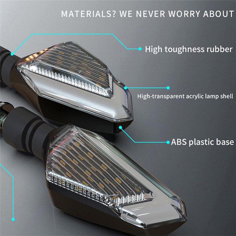 Universal Irregular Shape Motorcycle LED Warning Light Daytime Indicator Running Light Motorbike Night Driving Traffic Light